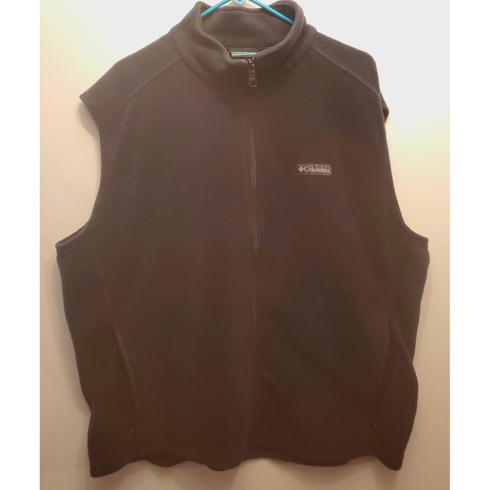 Columbia Mountain‎ Fleece Vest Men's Size XXL Black